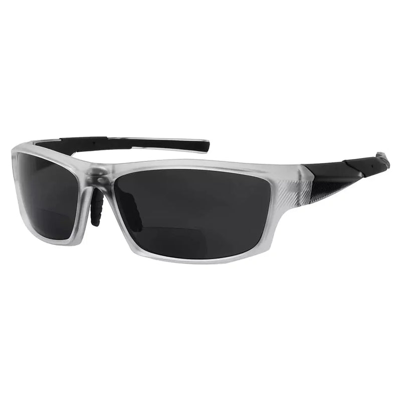 eyekeeper.com Sport Full Rim Polarized Bifocal Reading Sunglasses PGSG904 Sunglasses White Smoke Matte Clear / +1.50,Matte Clear / +2.00,Matte Clear / +2.50,Matte Clear / +3.00