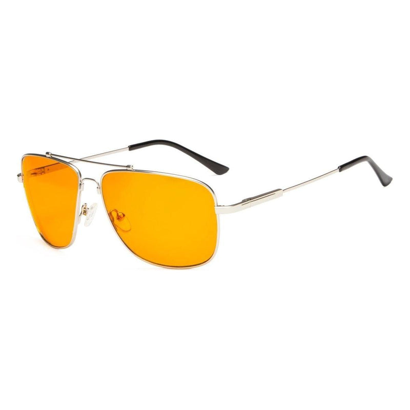 eyekeeper.com Pilot Blue Light Blocking Eyeglasses DS1801 Eyeglasses Antique White Silver / without magnification