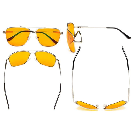 eyekeeper.com Pilot Blue Light Blocking Eyeglasses DS1801 Eyeglasses Orange Black / without magnification,Brown / without magnification,Gold / without magnification,Gunmetal / without magnification,Silver / without magnification
