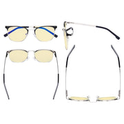 eyekeeper.com Blue Light Filter Glasses Classic Reading Glasses LX19018-BB90 Eyeglasses Antique White Black / without magnification,Purple / without magnification,Red / without magnification