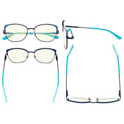 eyekeeper.com Stylish Classic Blue Light Filter Eyeglasses LX19032-BB40 Eyeglasses White Smoke Blue / without magnification,Gold / without magnification,Pink / without magnification,Red / without magnification