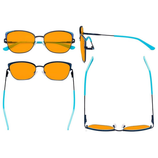 eyekeeper.com Stylish Chic Blue Light Blocking Eyeglasses LX19032-BB98 Eyeglasses Dark Orange Blue / without magnification,Gold / without magnification,Pink / without magnification,Red / without magnification