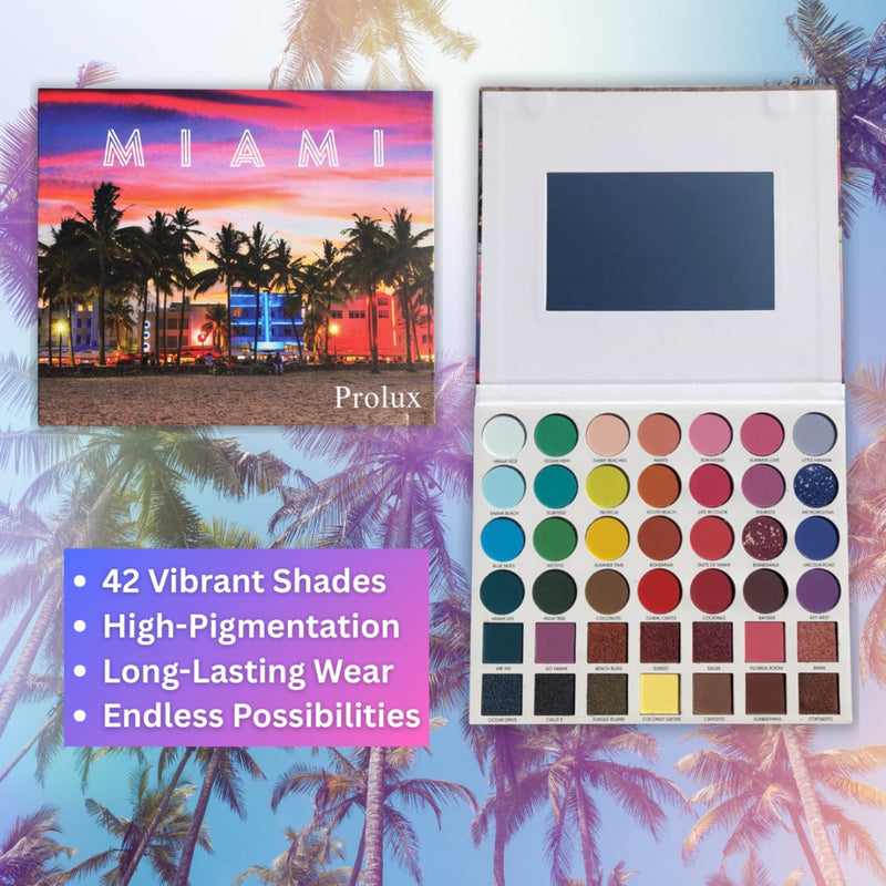 Prolux Cosmetics Miami Eyeshadow Palette EYESHADOW Light Gray