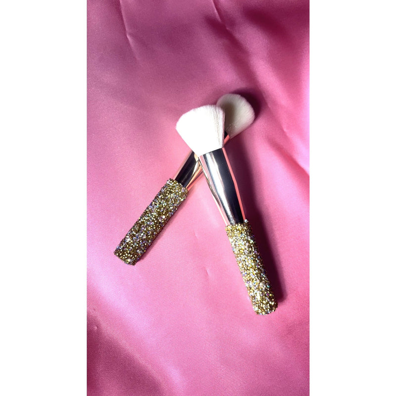Prolux Cosmetics Glitter Handled Powder Brush Powder Brush Light Pink