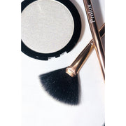 Prolux Cosmetics Rose Gold Fan Brush Fan Brush White Smoke