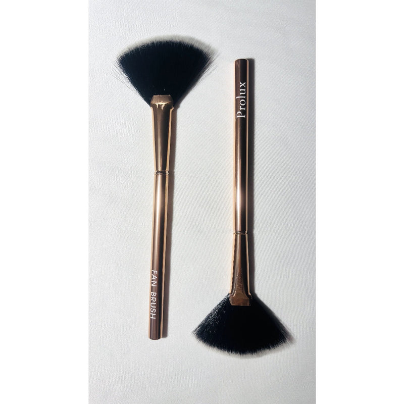 Prolux Cosmetics Rose Gold Fan Brush Fan Brush Lavender