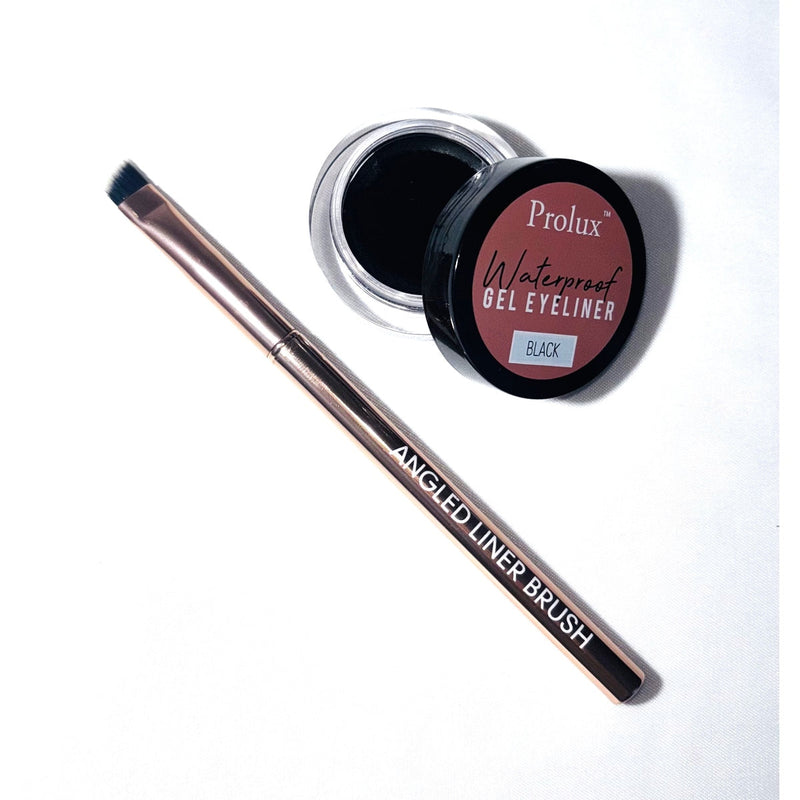 Prolux Cosmetics Rose Gold Angled Liner Brush Angled Liner Brush White Smoke