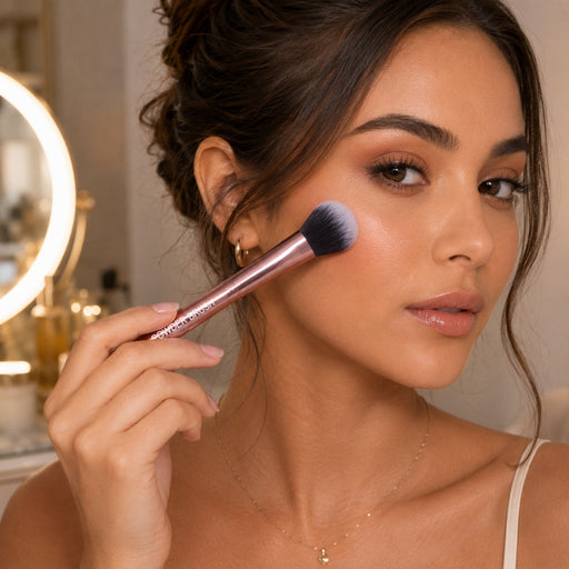 Prolux Cosmetics Rose Gold Powder Brush Powder Brush Sienna