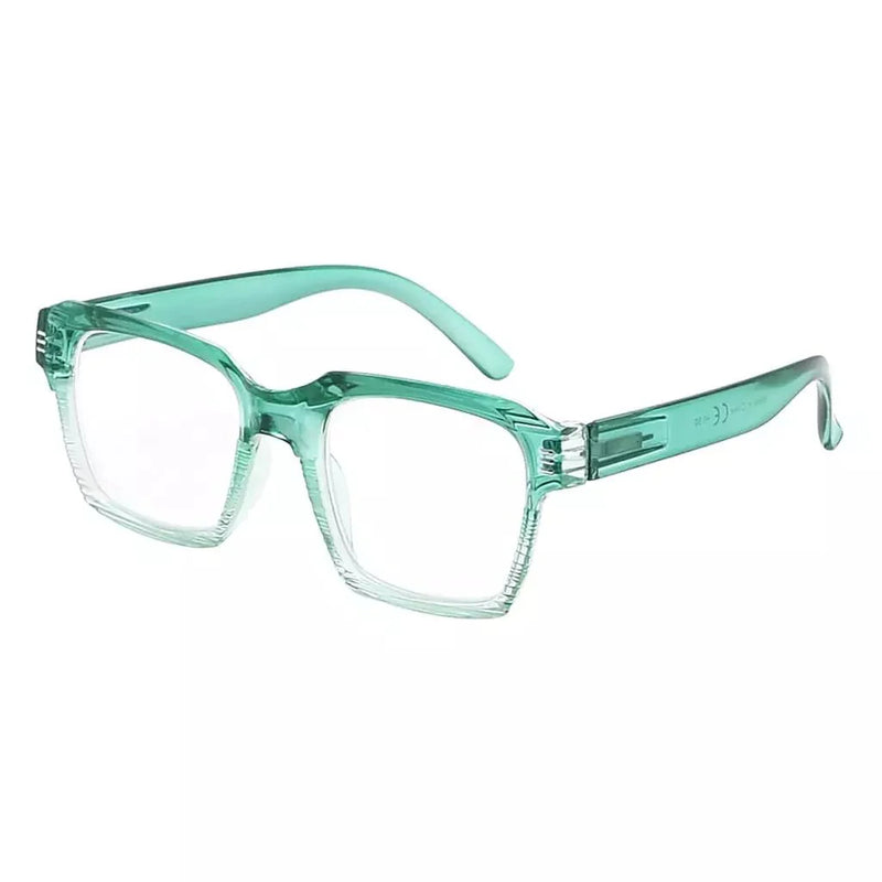 eyekeeper.com Square Reading Glasses Fashionable Readers R2024 Eyeglasses White Smoke Green / without magnification,Green / +0.50,Green / +0.75,Green / +1.00,Green / +1.25,Green / +1.50,Green / +1.75,Green / +2.00,Green / +2.25,Green / +2.50,Green / +2.75,Green / +3.00,Green / +3.50,Green / +4.00