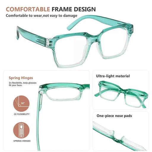 eyekeeper.com Square Reading Glasses Fashionable Readers R2024 Eyeglasses White Smoke Blue / without magnification,Blue / +0.50,Blue / +0.75,Blue / +1.00,Blue / +1.25,Blue / +1.50,Blue / +1.75,Blue / +2.00,Blue / +2.25,Blue / +2.50,Blue / +3.00,Blue / +3.50,Blue / +4.00,Red / without magnification,Red / +0.50,Red / +0.75,Red / +1.00,Red /