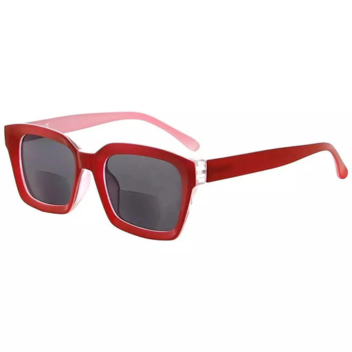 eyekeeper.com Square Reading Sunglasses Thicker Frame Bifocal Readers SBR9106 Sunglasses White Smoke Red / +1.00,Red / +1.50,Red / +2.00,Red / +2.50,Red / +3.00