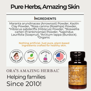 Ora's Amazing Herbal Squeaky Clean, Soap Free Facial Exfoliating Cleansing Powder White Smoke Full Size