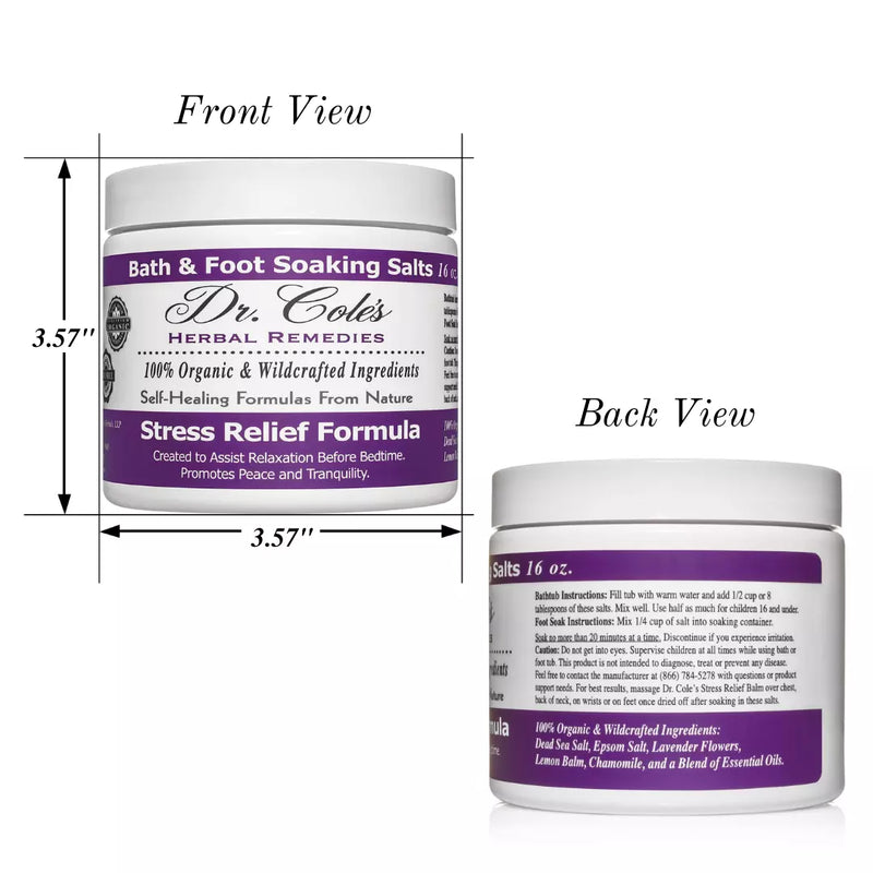 COLEHERBALS LLC 31 - Dr. Cole's Stress Relief Soaking Salts Herbal White Smoke
