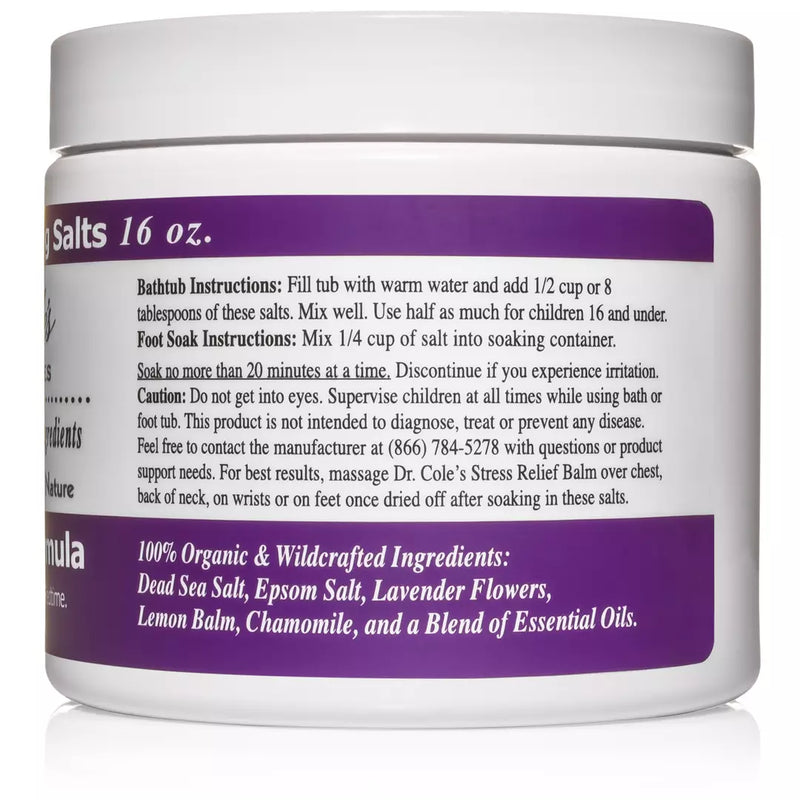 COLEHERBALS LLC 31 - Dr. Cole's Stress Relief Soaking Salts Herbal Lavender