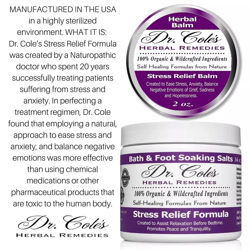 COLEHERBALS LLC 31 - Dr. Cole's Stress Relief Soaking Salts Herbal White Smoke