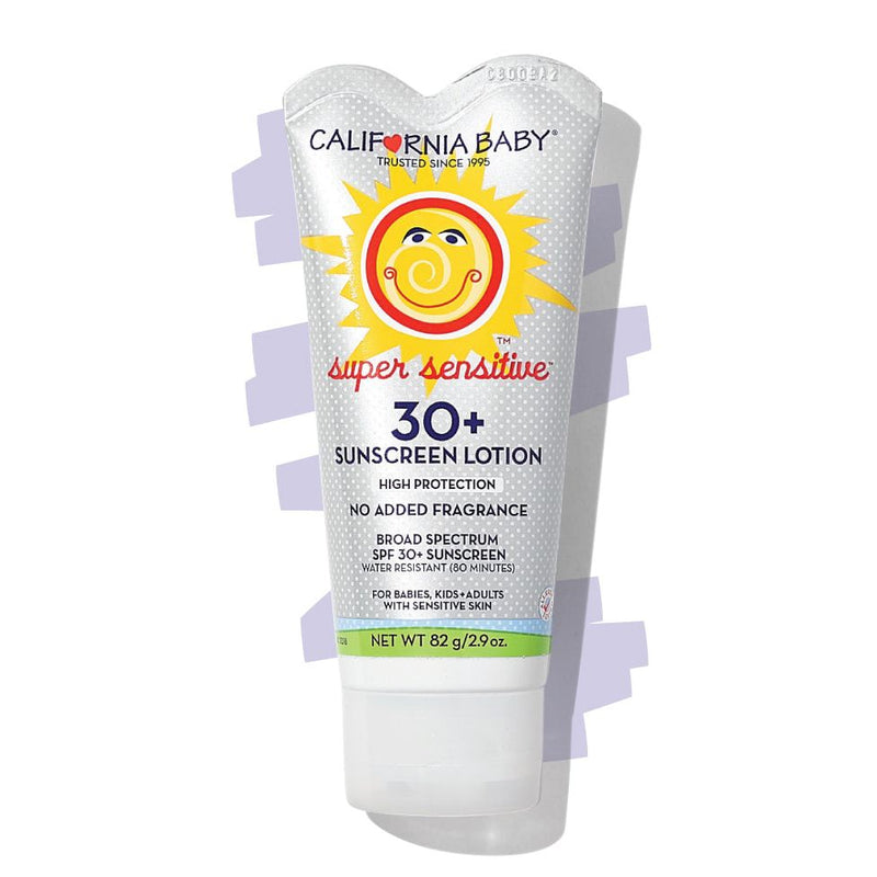 California Baby (No Fragrance) Super Sensitive™ Broad Spectrum SPF 30+ Sunscreen Sunscreen White Smoke 1.8oz/51g,2.9oz/82g,6oz/170g,sample (0.5oz/14g)
