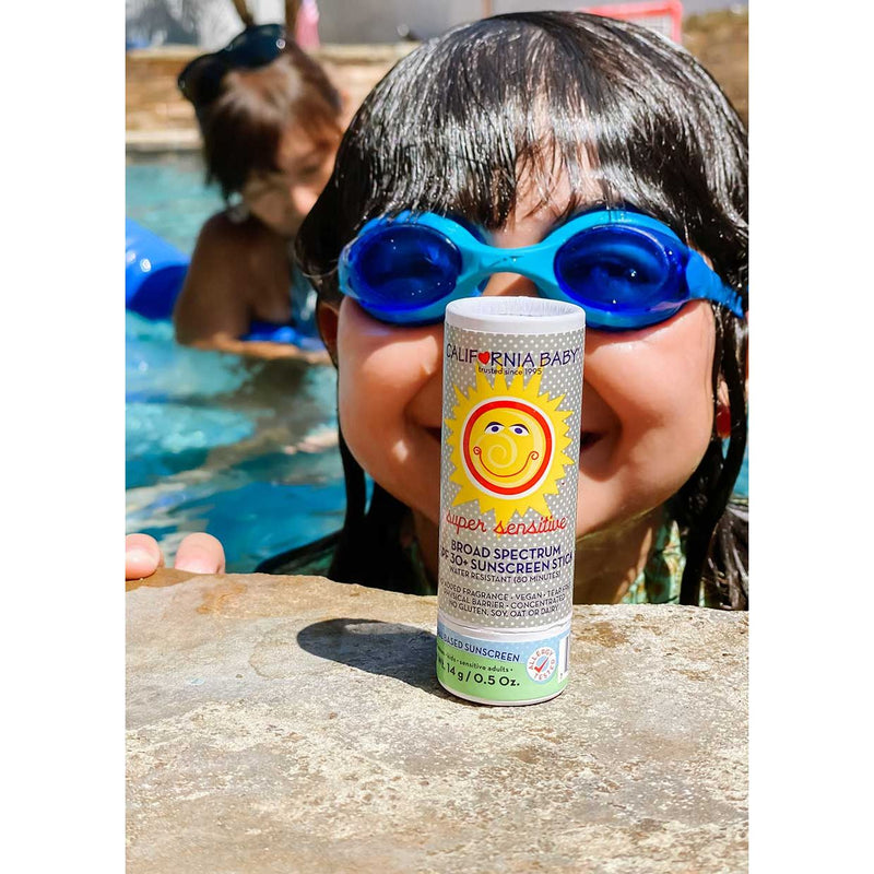 California Baby (No Fragrance) Super Sensitive™ Broad Spectrum SPF 30+ Sunscreen Stick Sunscreen Stick Gray 0.5oz/14g