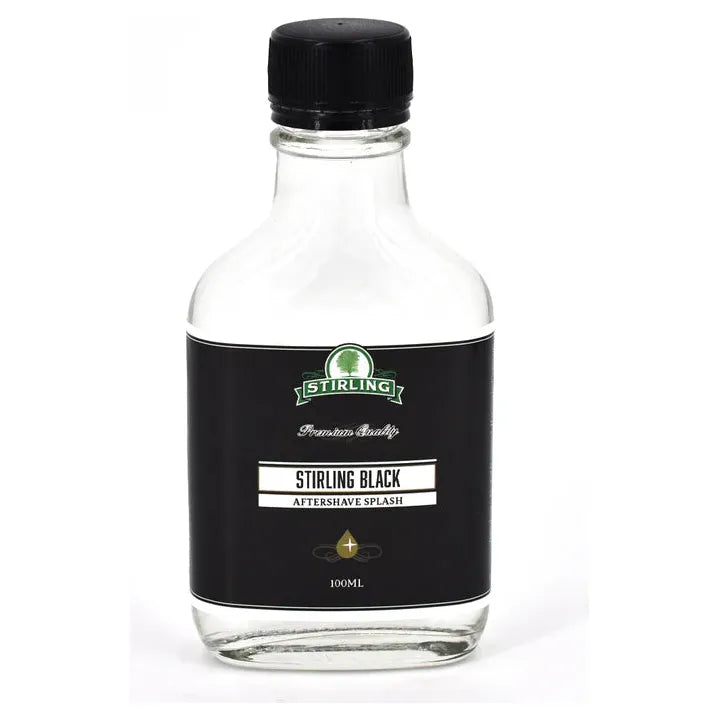 Stirling Soap Co Stirling Soap Co. Stirling Black Shaving Collection Shaving Set Dark Slate Gray Aftershave Splash 3.3oz