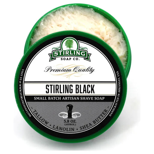 Stirling Soap Co Stirling Soap Co. Stirling Black Shaving Collection Shaving Set Beige Shaving Soap 5.8oz