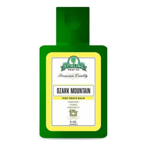 Stirling Soap Co Stirling Soap Co. Ozark Mountain Shaving Collection Shaving Set Dark Green Post Shave Balm 4oz