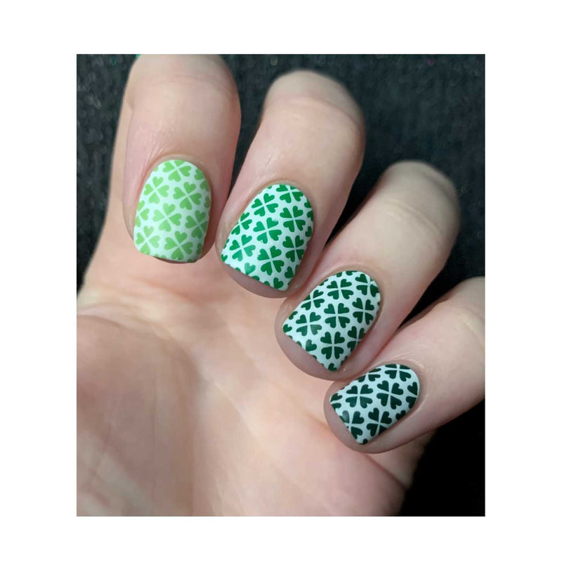 UberChic Beauty St Patrick's Day-04 Stamping Plate Dark Gray