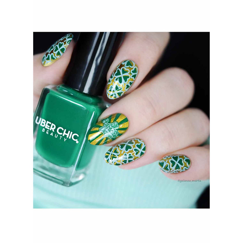 UberChic Beauty St Patrick's Day-03 Stamping Plate Gray