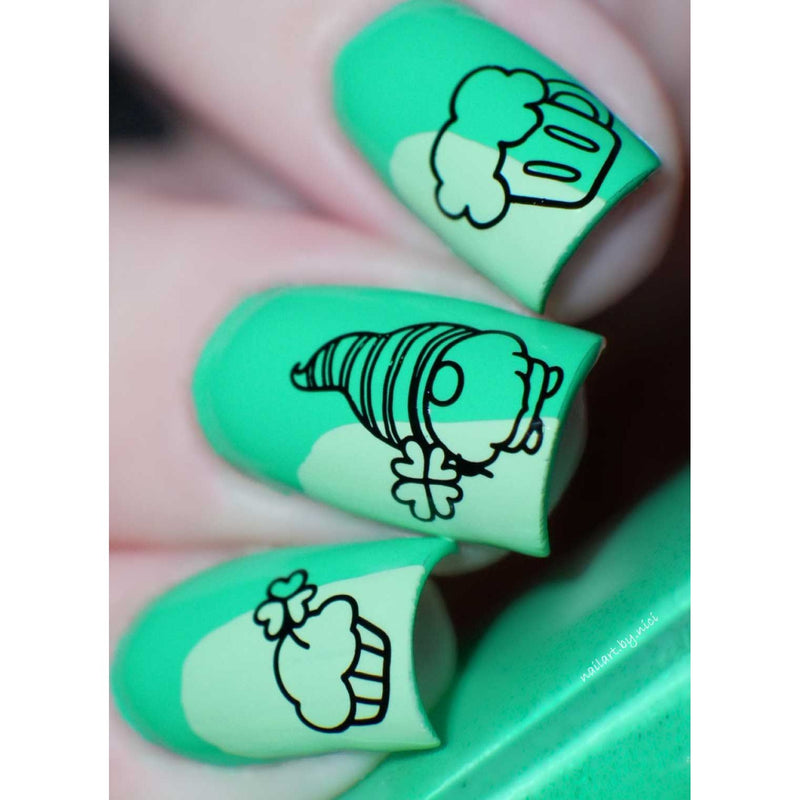UberChic Beauty St Patrick's Day-05 Stamping Plate Medium Aquamarine