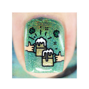 UberChic Beauty St Patrick's Day-06 Stamping Plate Gray