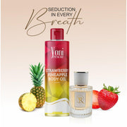 yoni rescue Strawberry Pineapple 2 pc set - Body Oil + Eu De Parfum bundles Light Gray