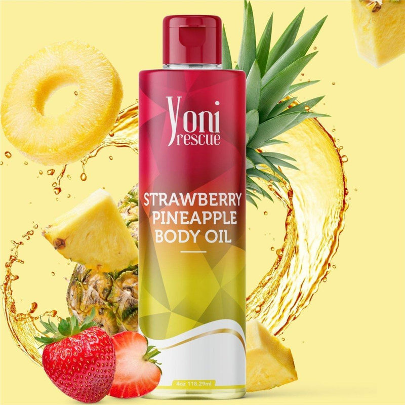 yoni rescue Strawberry Pineapple - Body Oil Body Oil Khaki 4oz,8oz