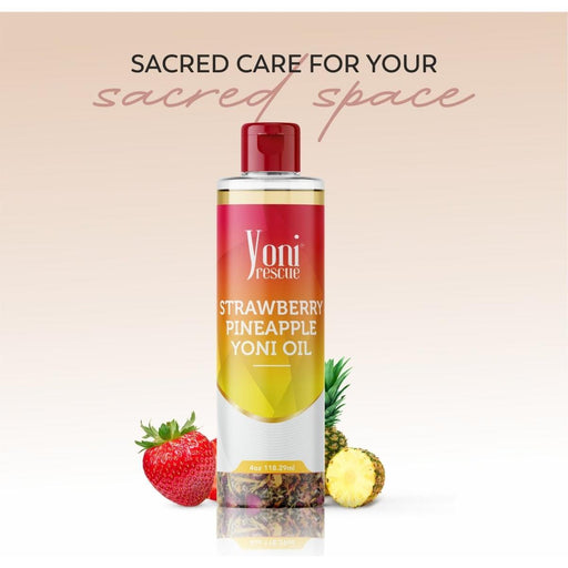 yoni rescue Strawberry Pineapple Yoni Oil Yoni Oil White Smoke With Herbs / 4oz,With Herbs / 8oz,No Herbs / 4oz,No Herbs / 8oz