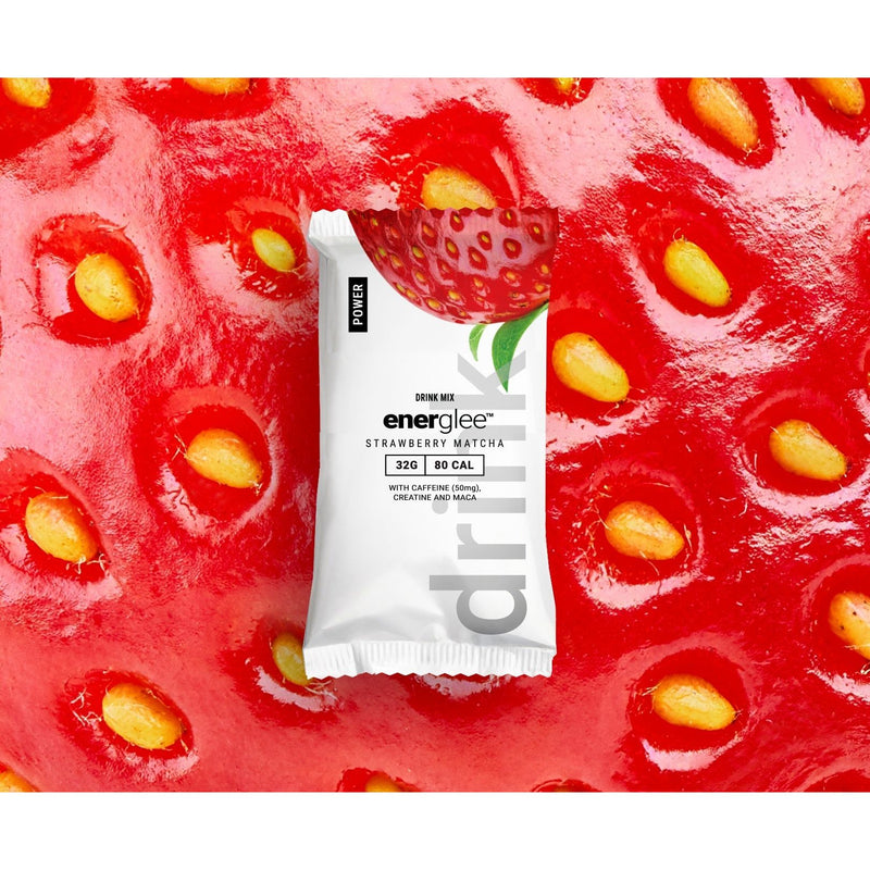 myspringenergy Strawberry Matcha Creatine Power Drink w/Adaptogens Drink Mix Red 1 Pouch,5 Pouches,10 Pouches