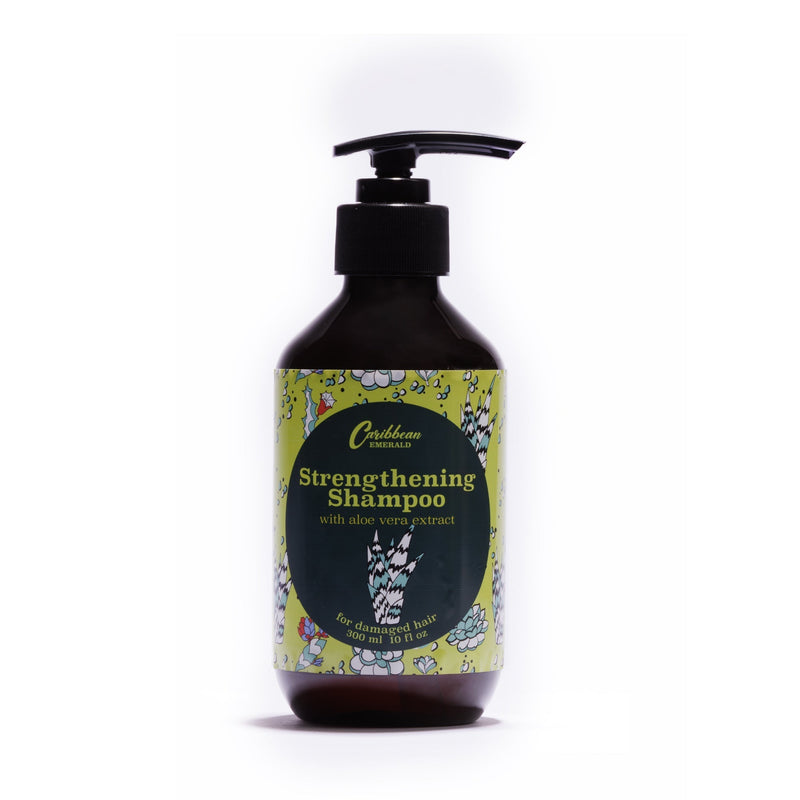 Caribbean Emerald Strengthening Shampoo  with aloe vera extract Shampoo White Smoke