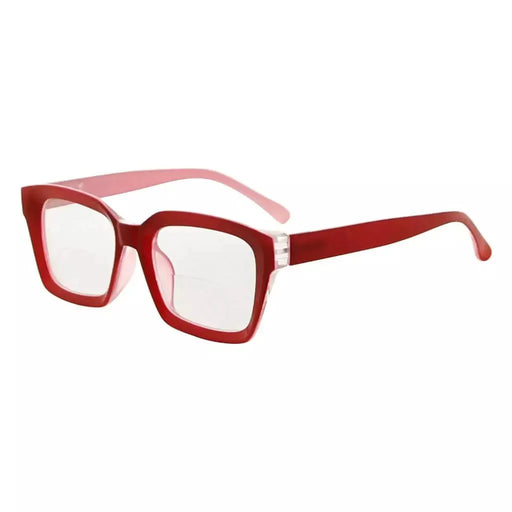 eyekeeper.com Stylish Bifocal Reading Glasses Thicker Frame Bifocal Readers BR9106 Eyeglasses White Smoke Red / +1.00,Red / +1.50,Red / +2.00,Red / +2.50,Red / +3.00
