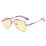 eyekeeper.com Stylish Blue Light Blocking Eyeglasses for Kids TMK1801 Eyeglasses White Smoke Purple / without magnification