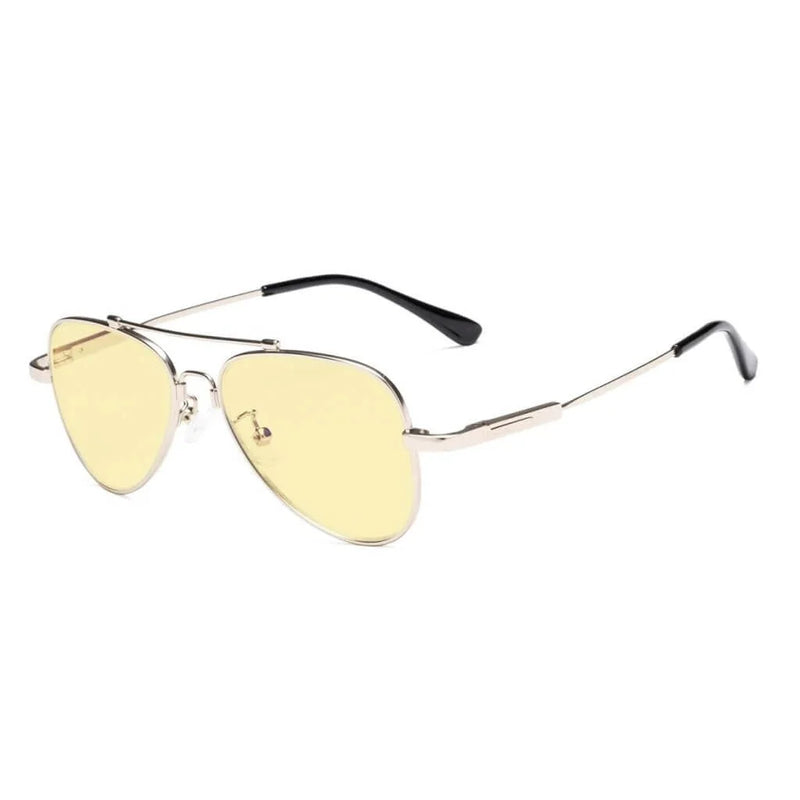 eyekeeper.com Stylish Blue Light Blocking Eyeglasses for Kids TMK1801 Eyeglasses White Smoke Silver / without magnification