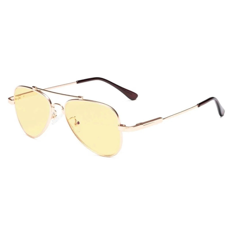 eyekeeper.com Stylish Blue Light Blocking Eyeglasses for Kids TMK1801 Eyeglasses White Smoke Gold / without magnification