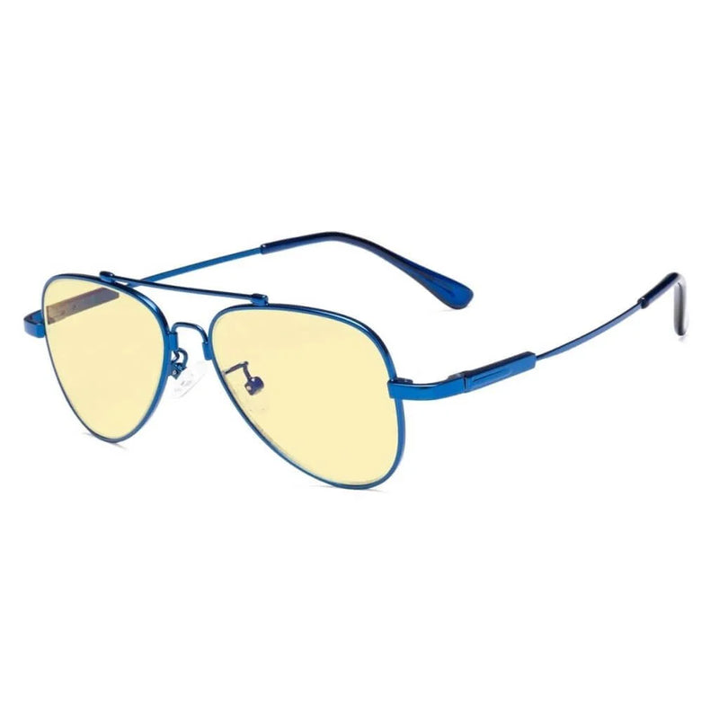 eyekeeper.com Stylish Blue Light Blocking Eyeglasses for Kids TMK1801 Eyeglasses White Smoke Blue / without magnification