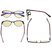 eyekeeper.com Stylish Blue Light Blocking Eyeglasses LX19021-BB60 Eyeglasses White Smoke Black / without magnification,Blue / without magnification,Purple / without magnification