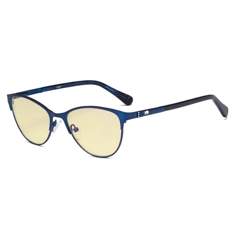 eyekeeper.com Stylish Blue Light Blocking Eyeglasses LX19021-BB60 Eyeglasses White Smoke Blue / without magnification