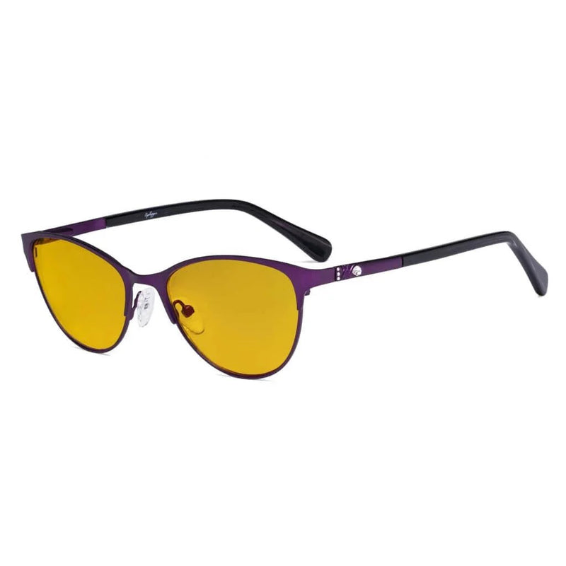 eyekeeper.com Stylish Blue Light Blocking Eyeglasses LX19021-BB90 Eyeglasses White Smoke Purple / without magnification