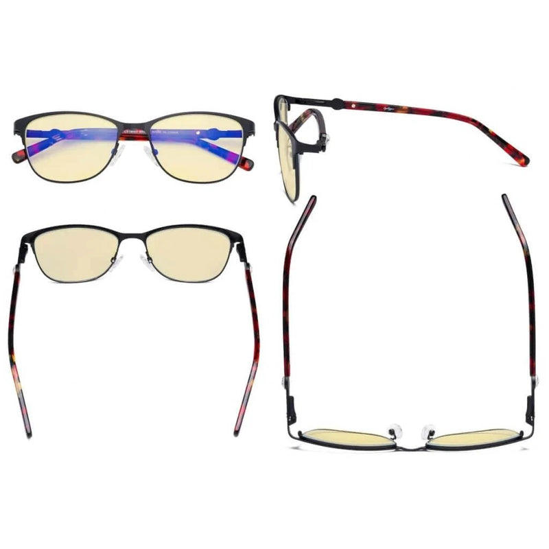 eyekeeper.com Stylish Blue Light Blocking Eyeglasses LX19022-BB60 Eyeglasses White Smoke Black / without magnification,Purple / without magnification,Red / without magnification