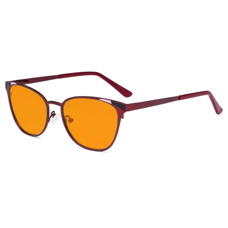 eyekeeper.com Stylish Blue Light Blocking Eyeglasses LX19035-BB98 Eyeglasses White Smoke Red / without magnification