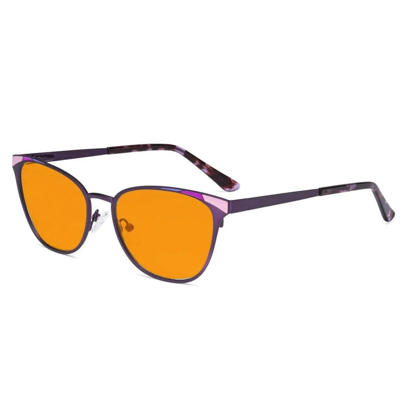 eyekeeper.com Stylish Blue Light Blocking Eyeglasses LX19035-BB98 Eyeglasses White Smoke Purple / without magnification