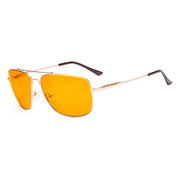 eyekeeper.com Stylish Blue Light Blocking Eyeglasses DS1803 Eyeglasses Orange Gold / without magnification