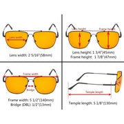 eyekeeper.com Stylish Blue Light Blocking Eyeglasses DS1803 Eyeglasses Orange Black / without magnification,Brown / without magnification,Gold / without magnification,Gunmetal / without magnification,Silver / without magnification