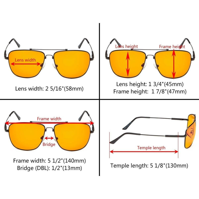 eyekeeper.com Stylish Blue Light Blocking Eyeglasses DS1803 Eyeglasses Orange Black / without magnification,Brown / without magnification,Gold / without magnification,Gunmetal / without magnification,Silver / without magnification