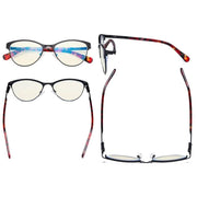 eyekeeper.com Stylish Blue Light Filter Eyeglasses LX19021-BB40 Eyeglasses White Smoke Black / without magnification,Blue / without magnification,Purple / without magnification