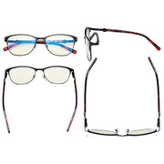 eyekeeper.com Stylish Blue Light Filter Eyeglasses LX19022-BB40 Eyeglasses White Smoke Black / without magnification,Purple / without magnification,Red / without magnification