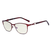 eyekeeper.com Stylish Blue Light Filter Eyeglasses LX19022-BB40 Eyeglasses White Smoke Red / without magnification
